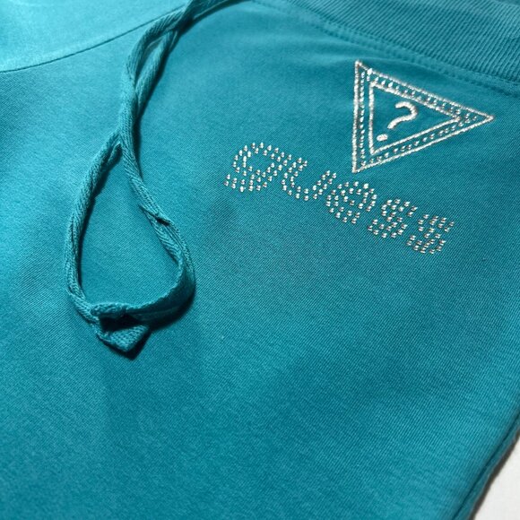Teal Guess Flared Joggers - Picture 5 of 10